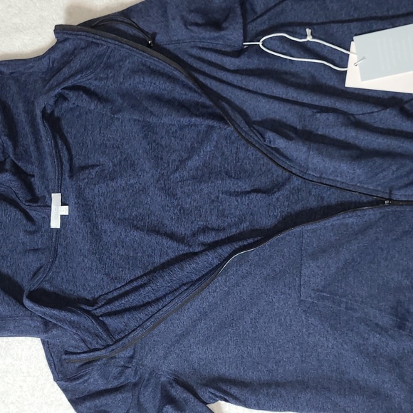 Calme By Johnny Was Heather Zip Up Hoodie Size L Women's - Picture 5 of 8